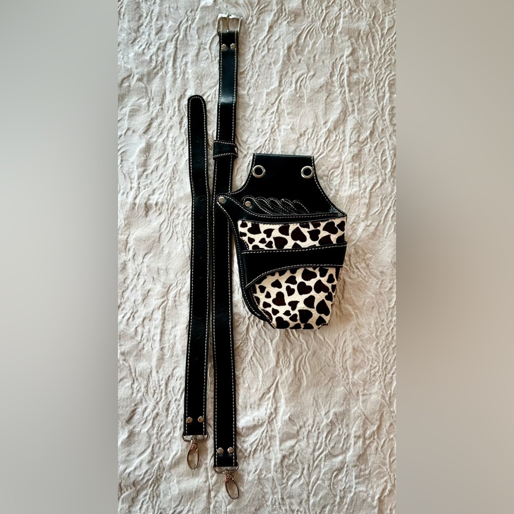Hair Stylist Pouch - Stylish Black and Brown Heart (NEW WT) - Picture 14 of 14